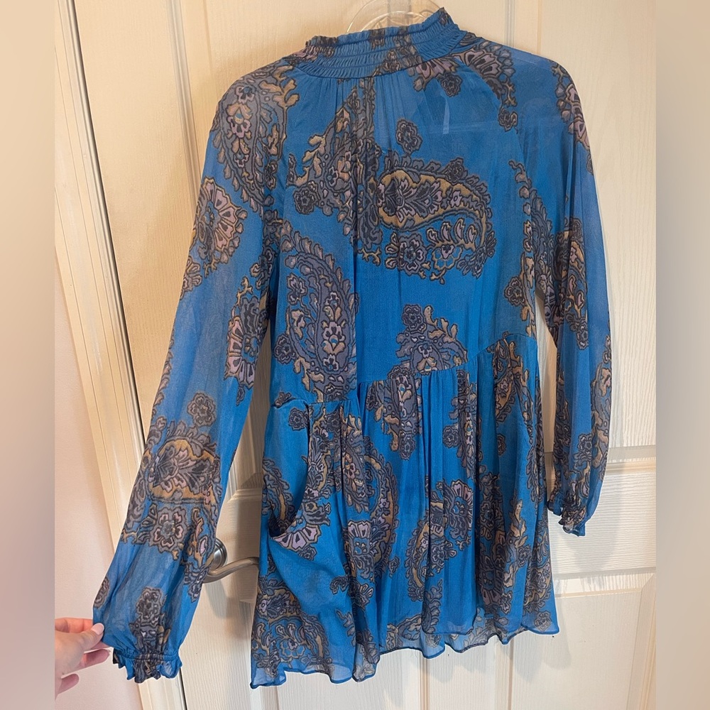 Free People long sleeve mock neck dress